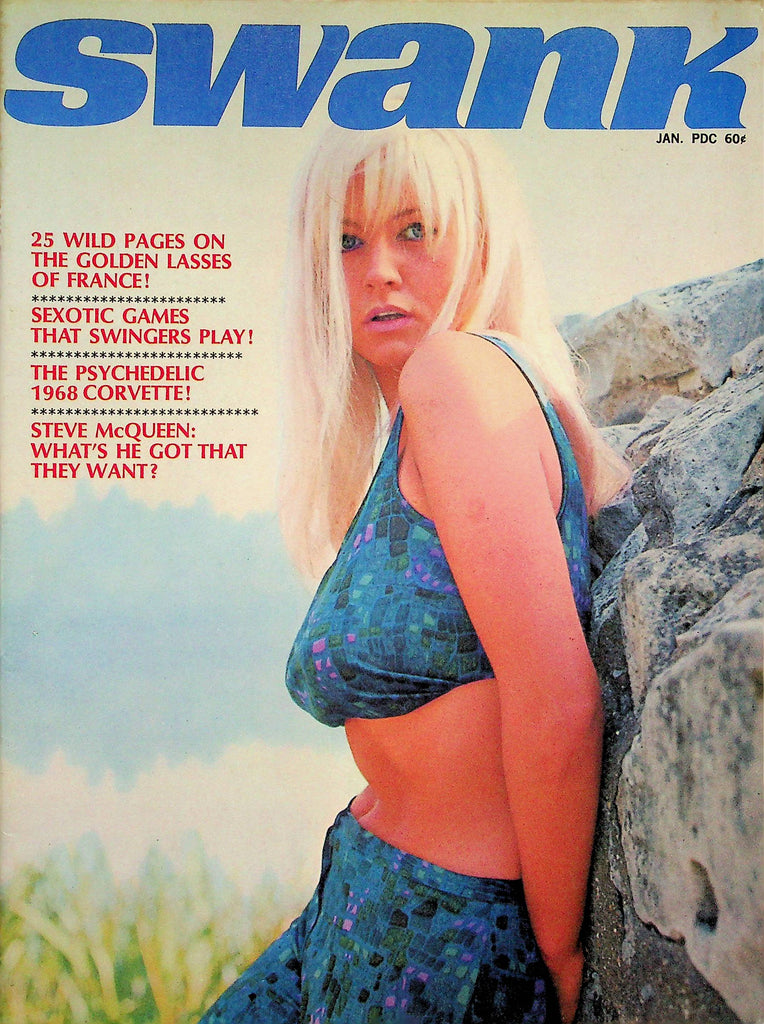Swank Magazine Steve McQueen & 1968 Corvette January 1968 042822RP