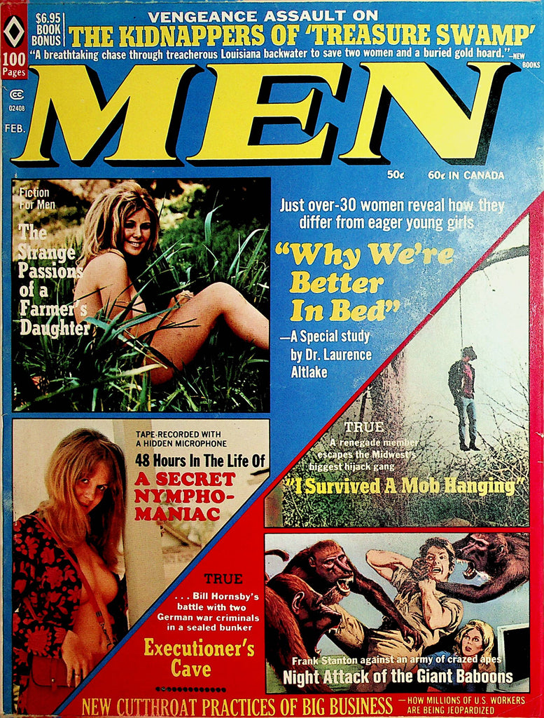 Men Vintage Magazine  Life Of A Secret Nympho Maniac  February 1972      111621lm-dm