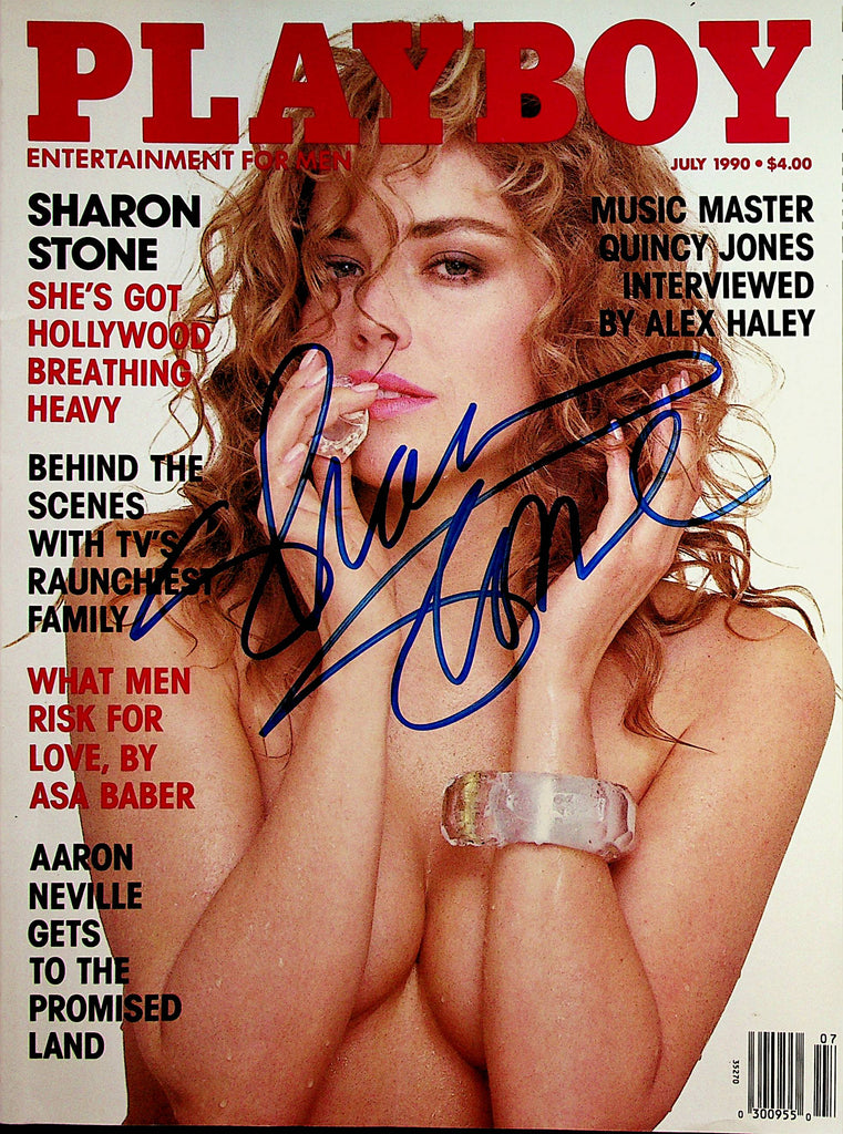 Autographed Sharon Stone Playboy Magazine July 1990  w/COA 100% Real Guaranteed For Life!   011223lm-p2