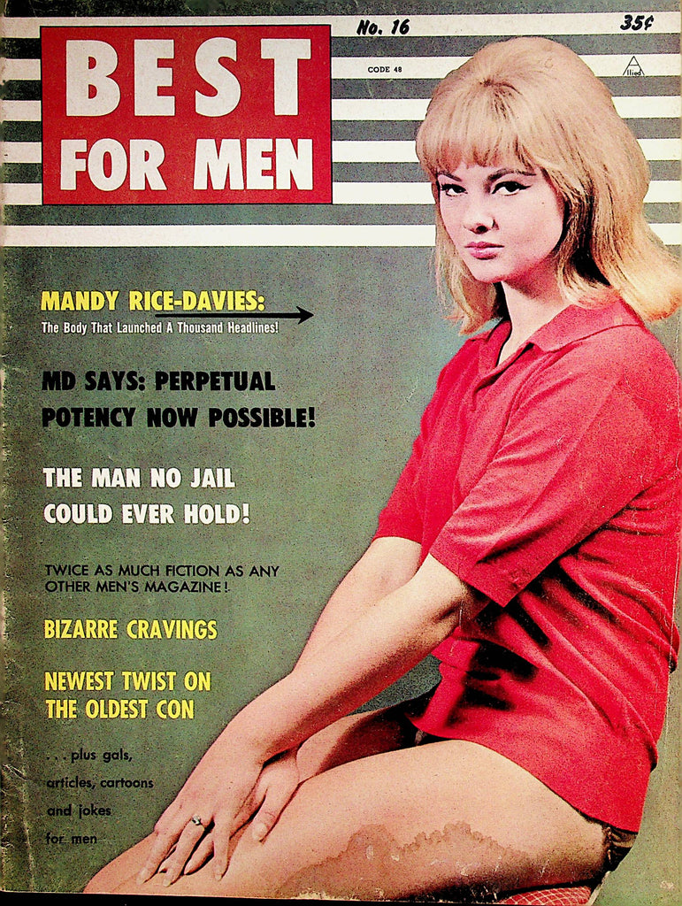 Best For Men Magazine  Covergirl Mandy Rice-Davies  #16 August 1964    091722lm-p2