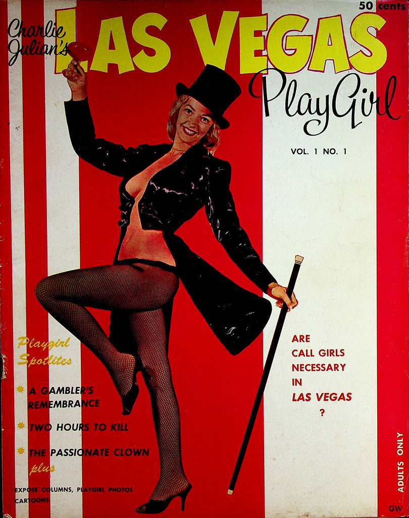 Charlie Julian's Las Vegas Playgirl Magazine   A Gambler's Remembrance  vol.1 #1  1950's 101322lm-p