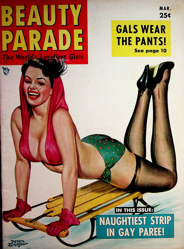 Beauty Parade Vintage Magazine   Naughtiest Strip In Gay Paree!  March 1953   071422lm-p
