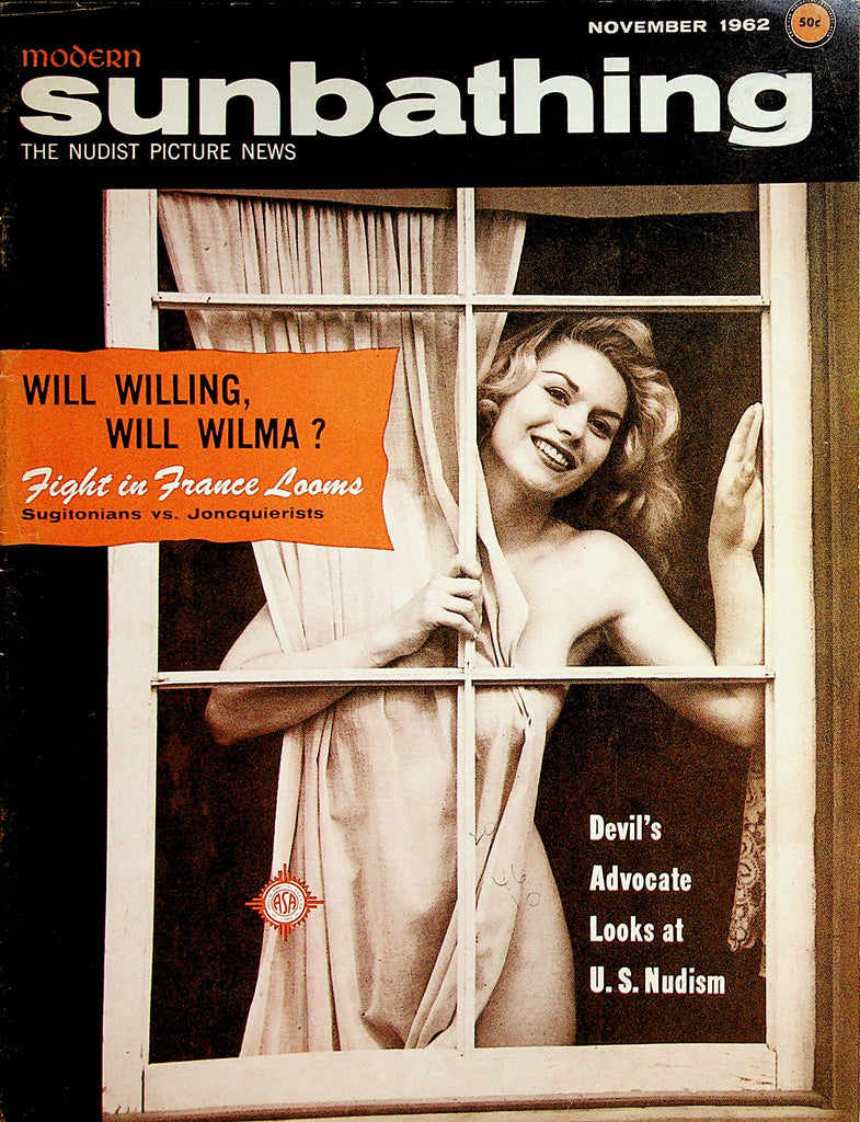 Modern Sunbathing Vintage Magazine  Will Willing, Will Wilma?  November 1962   072426lmp-GSC