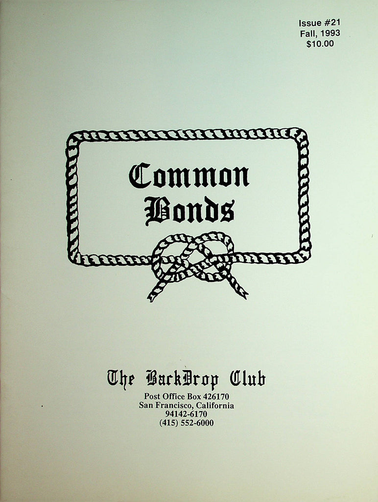 Common Bonds Magazine   The Backdrop Club  #21  Fall 1993    121121lm-dm