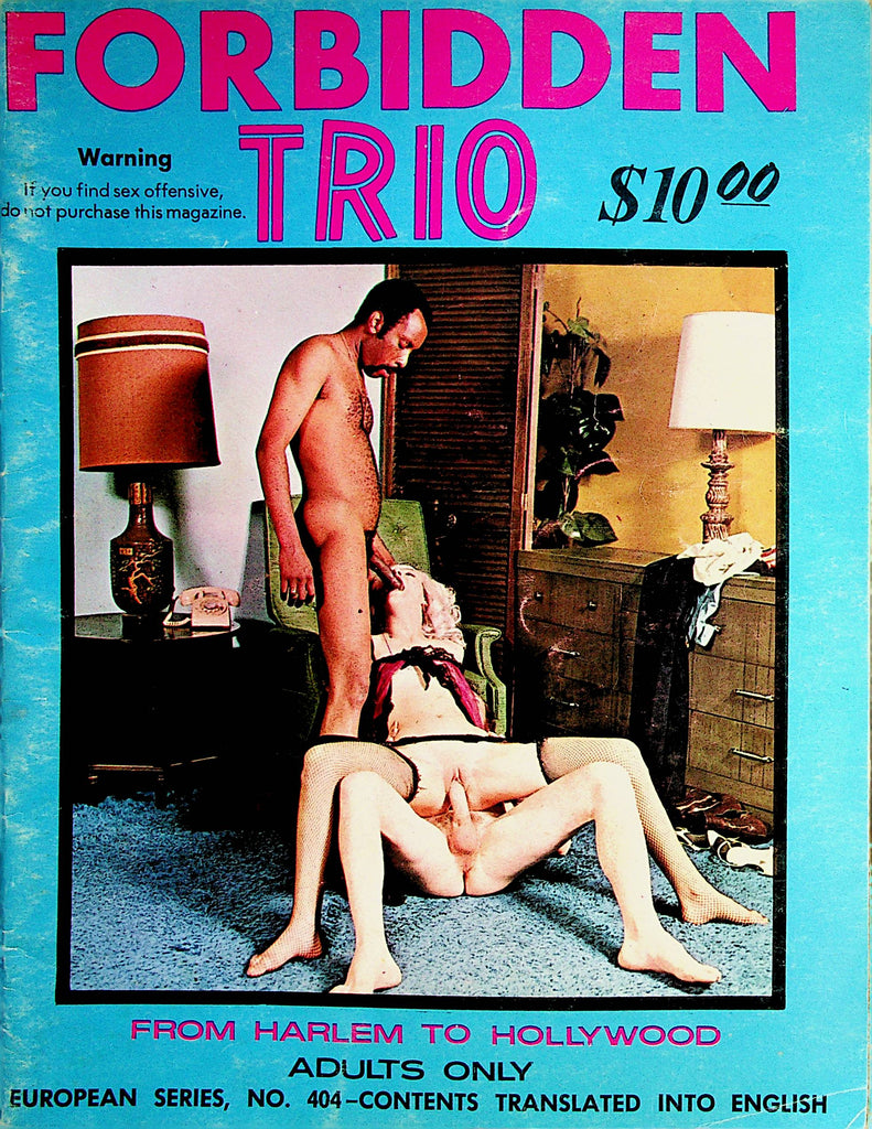 Forbidden Trio Magazine  From Harlem To Hollywood - Our Threesome - European Series #404 1970's    072722lm-p
