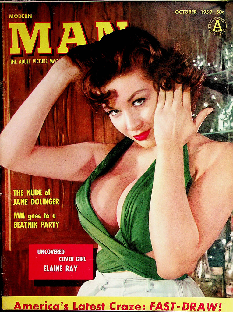 Modern Man Busty Magazine  Bettie Page  / Covergirl Elaine Ray  October 1959    071422lm-p