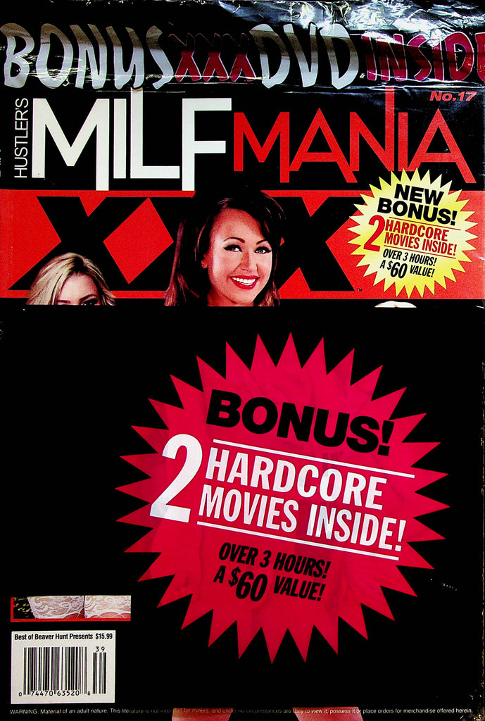 Hustler XXX MILF MANIA Hardcore Magazine  #17  2000  w/DVD   new/sealed 011623lm-p2