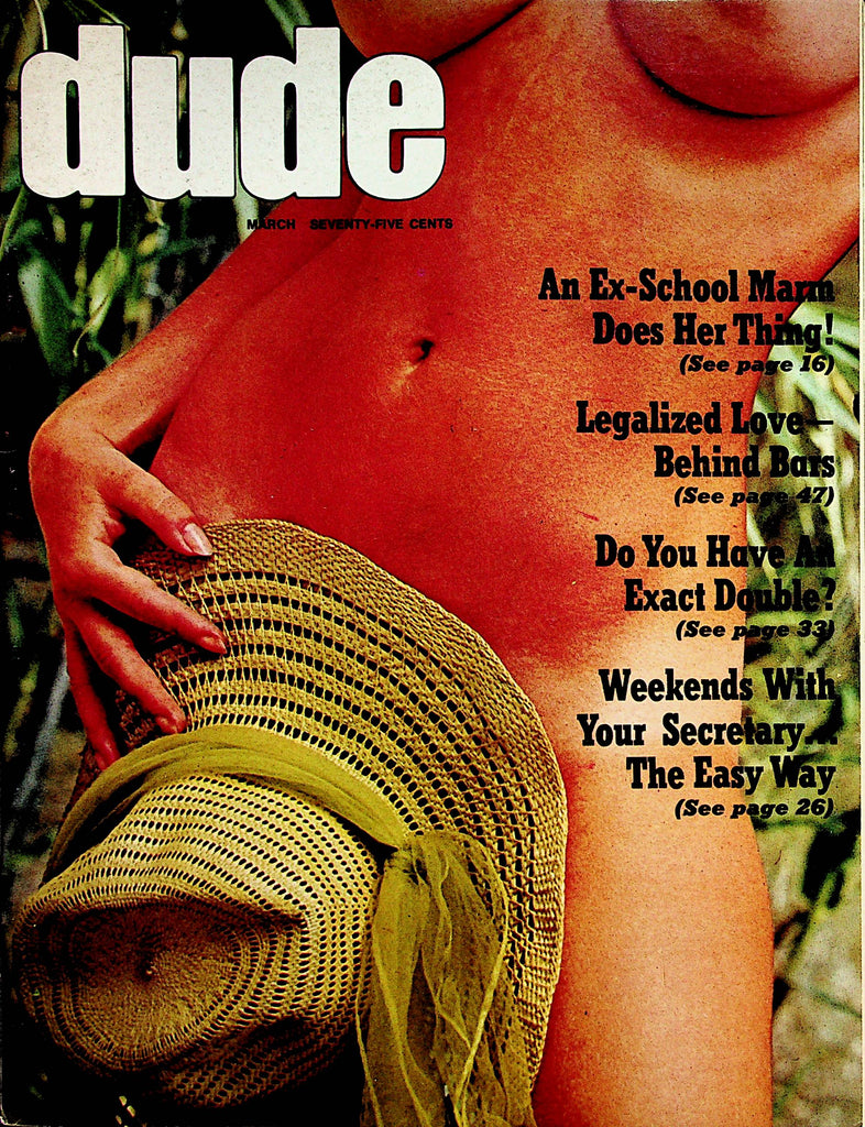Dude Busty Magazine  Centerfold Girl Linde Freiderix  March 1970     022723lm-p2