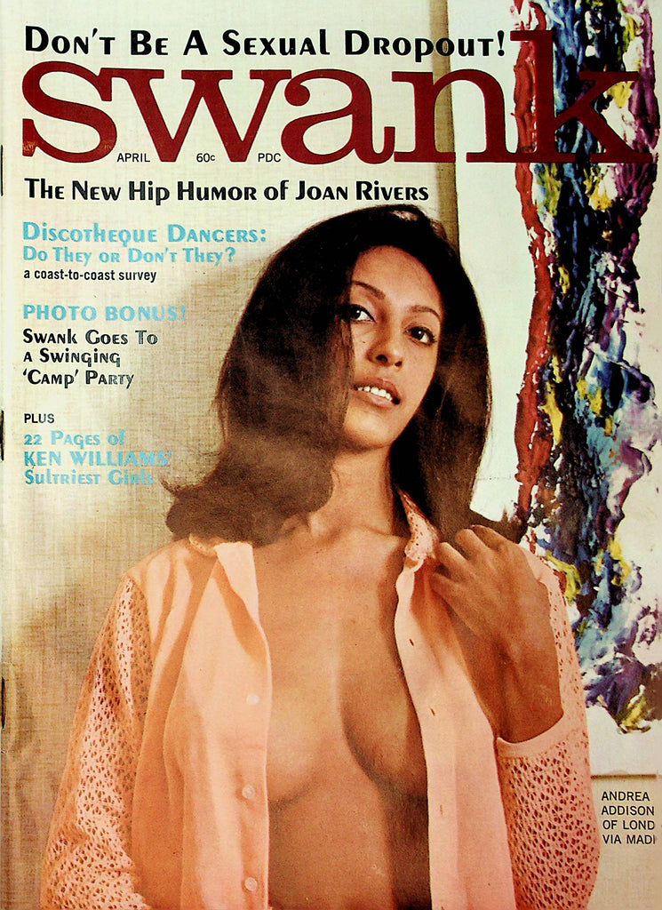 Swank Vintage Magazine  Joan Rivers/ Covergirl Andrea Of London  April 1966  101521lm-dm