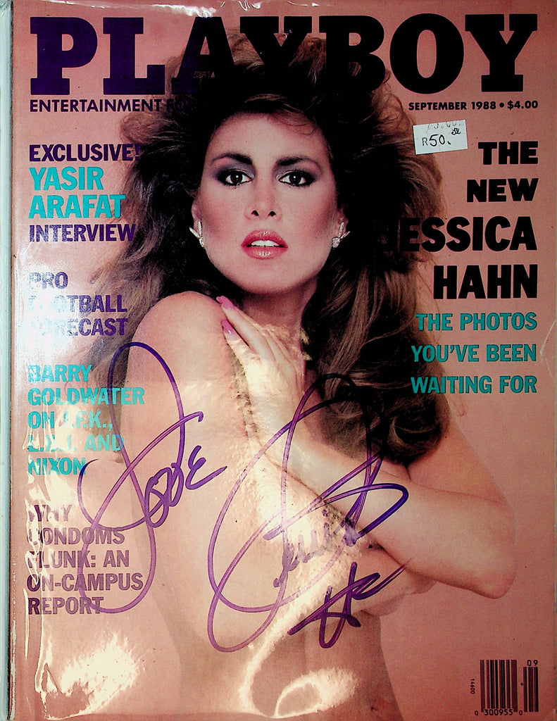 Autographed Playboy Magazine  Jessica Hah   w/COA    September 1988      100621lm-dm