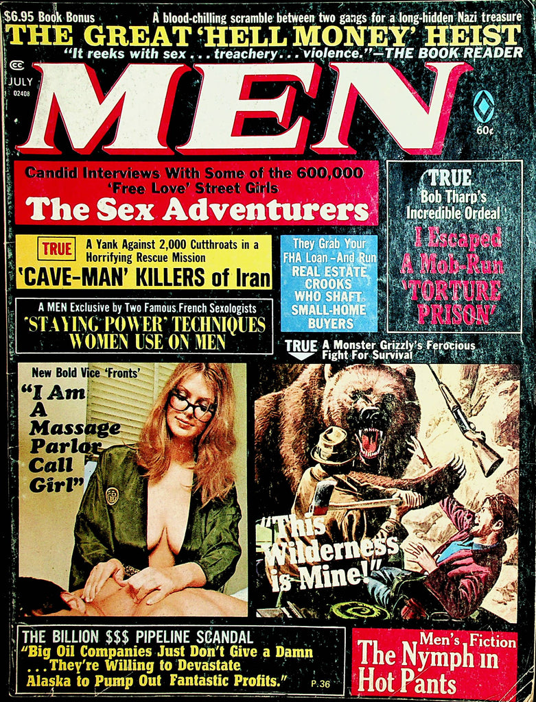 Men Vintage Magazine  The Sex Adventurers / The Great Hell Money Heist  July 1971       012622lm-dm