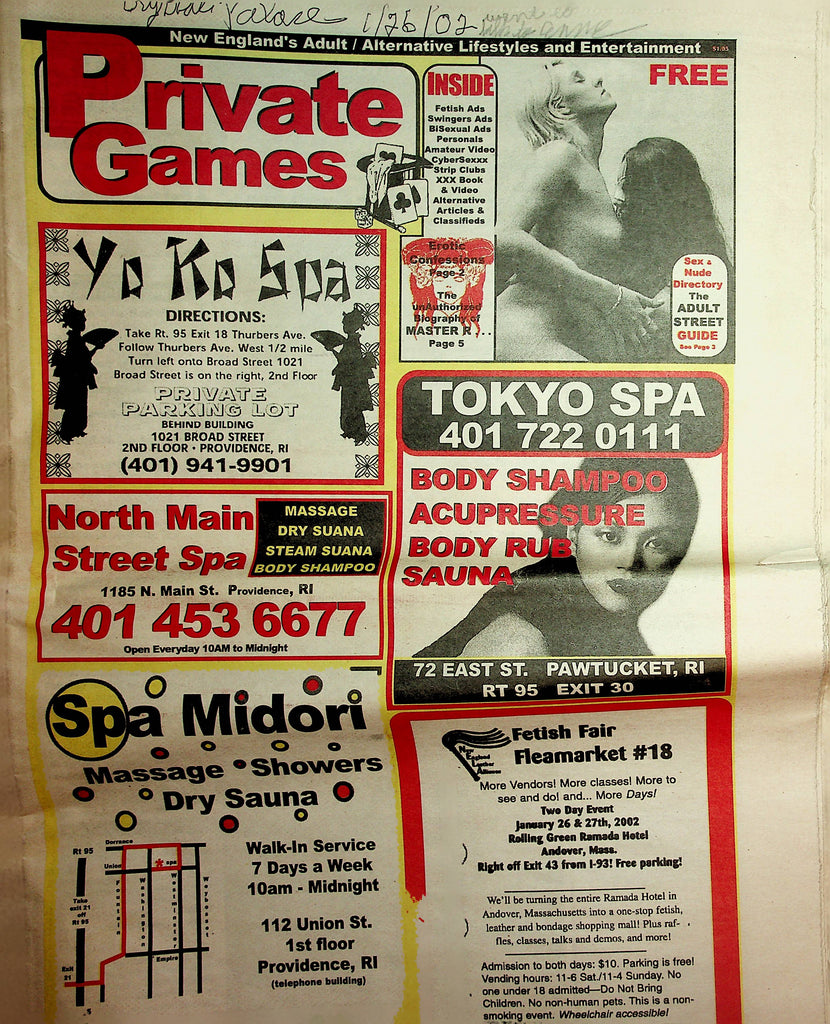 Private Games New England's Adult Alternative Lifestyles Newspaper January 2002    061821lm-dm