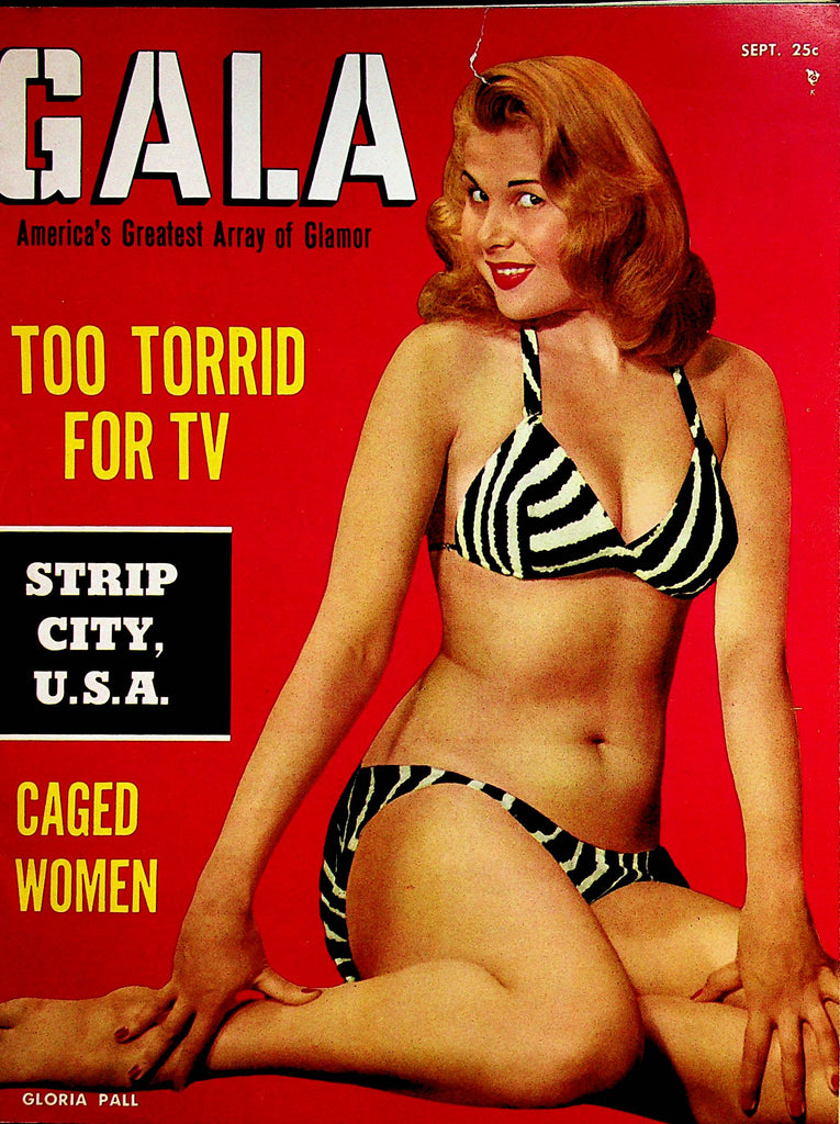 Gala Vintage Magazine  Covergirl Gloria Pall  September 1955    022823lm-p