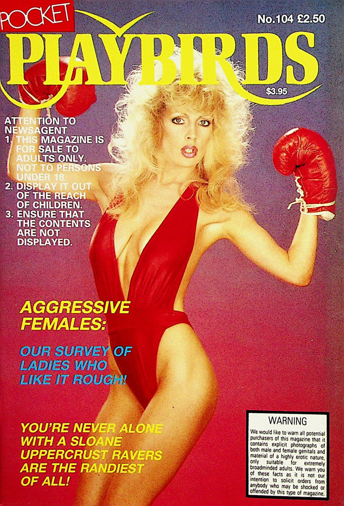 Pocket Playbirds Magazine  Aggressive Females Who Like It Rough   #104  1980's Printed In England  112222lm-p