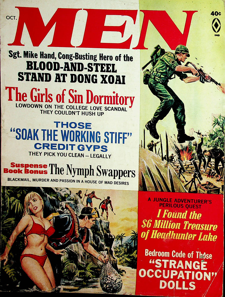 Men Vintage Magazine  Centerfold Joyce London  October 1966      012622lm-dm