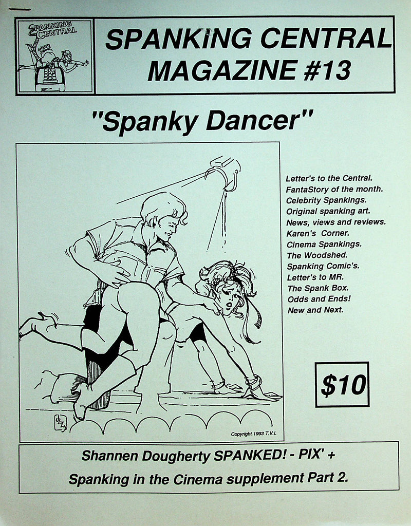 Spanking Central Magazine  "Spanky Dancer" / Shannen Dougherty Spanked!   #13  1990's   082022lm-p