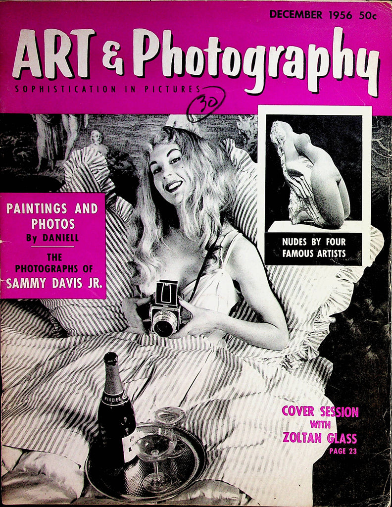 Art & Photography Vintage Magazine  Cover Session With Zoltan Glass / Sammy Davis Jr.  December 1956    071922lm-p