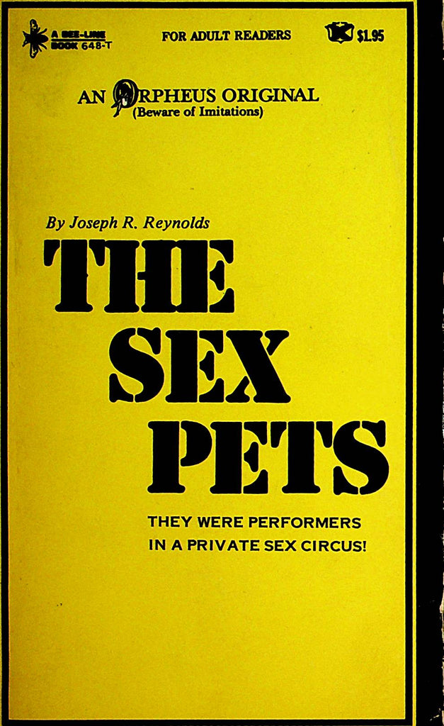 The Sex Pets Beeline Novel  by Joseph R. Reynolds 1970    110621lm-dm