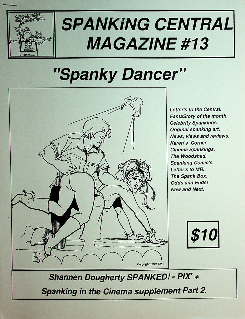 Spanking Central Newsletter   Shannen Dougherty Spanked!  #13  1990's      080122lm-p