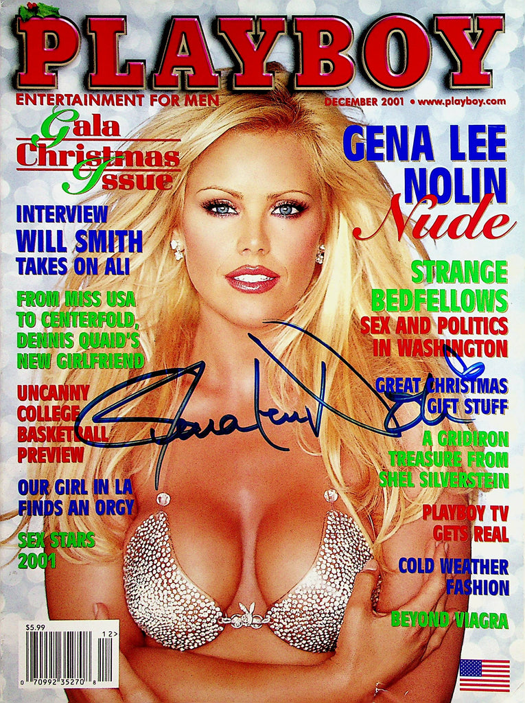 Autographed Gena Lee Nolin Playboy Magazine December 2001  w/COA 100% Real Guaranteed For Life!   011223lm-p2