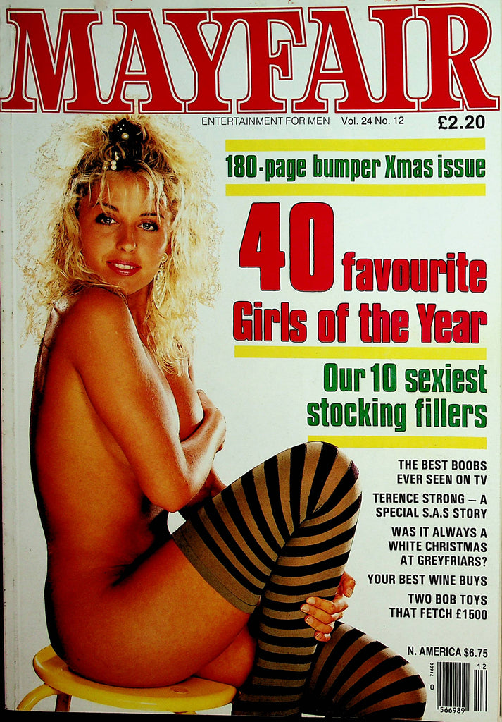 Mayfair Magazine  40 Favorite Girls Of The Year  180-Page Bumper Xmas Issue  vol.24 #12  1980's  031022lm-p