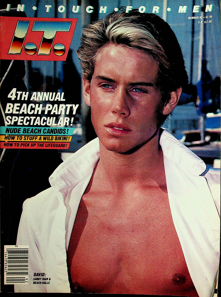 I.T. In Touch Gay Magazine Cover Guy David- 4th Annual Beach Party Spectacular #92 1980's     011422lm-dm