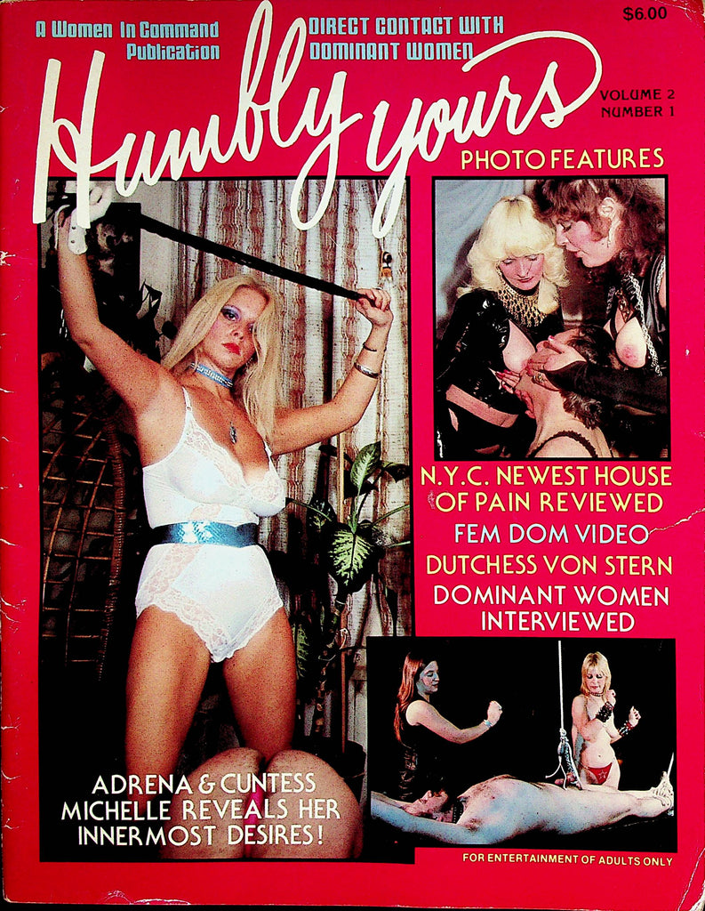 Humbly Yours Fetish Magazine  Adrena & Cuntess Michelle  vol.2 #1  1980's   122422lm-p