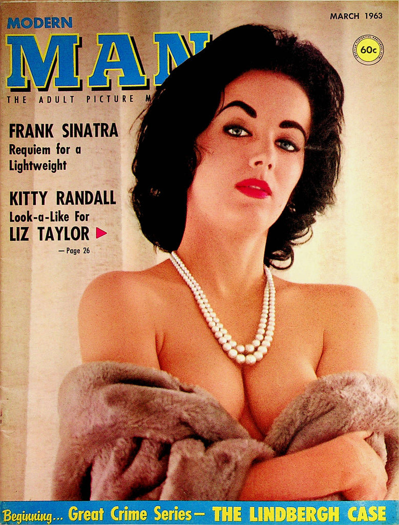 Modern Man Magazine  Kitty Randall Look A Like For Liz Taylor/ Frank Sinatra  March 1963     071422lm-p