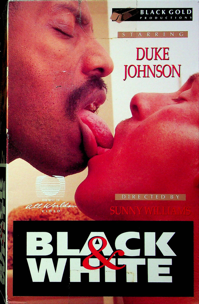 Gay Adult VHS Movie Black & White Ft. Duke Johnson 1990s By All Worlds Video 032423RPVHS
