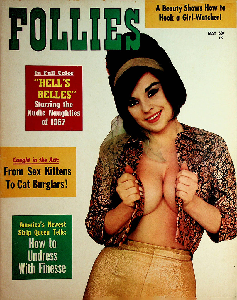 Follies Busty Vintage Magazine  Lisa Matthews  May 1967      101421lm-dm