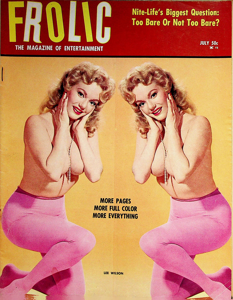 Frolic Magazine   Covergirl Lee Wilson  July 1962    091722lm-p2
