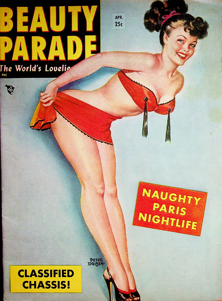 Beauty Parade Vintage Magazine  Naughty Paris Nightlife  April 1955    071422lm-p