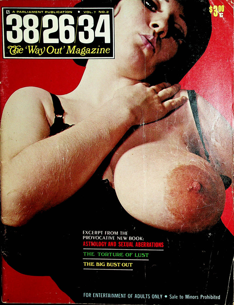 38/26/34 The Way Out Busty Magazine  The Big Bust Out  vol.7 #2 1970 Parliament Publication    041822lm-p
