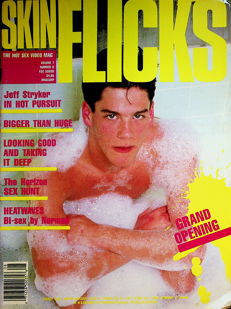 Skin Flicks Gay Movie Magazine Jeff Stryker In " Hot Pursuit"  vol.7 #5  1987    Magcorp   080522lm-p