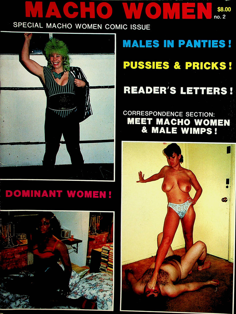 Macho Women Magazine   Dominant Women / Males In Panties  #2 1980's      030822lm-p2