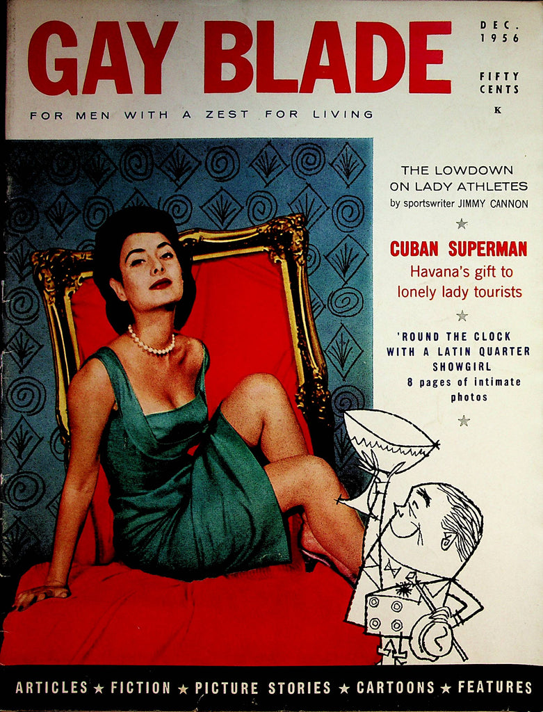 Gay Blade Vintage Magazine  Joyce Miles December 1956    080522lm-p2