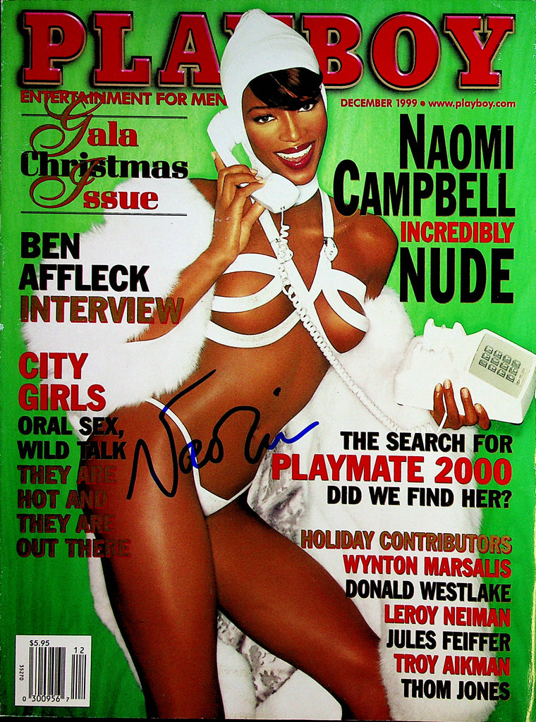 Autographed Naomi Campbell  Playboy Magazine December 1999  w/COA 100% Real Guaranteed For Life!   011223lm-p2