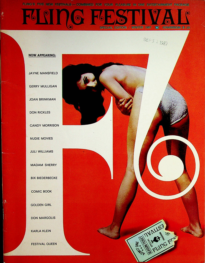 Fling Festival Vintage Magazine  Jayne Mansfield / Joan Brinkman  Winter 1967      101322lm-p