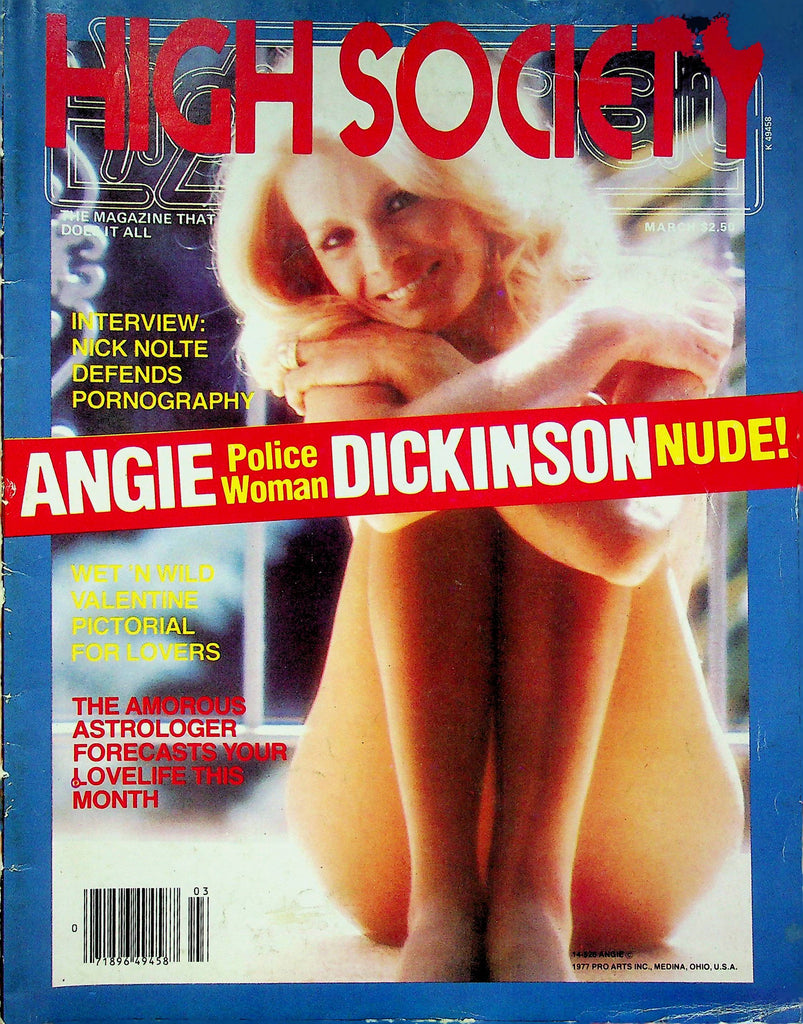 High Society Magazine Angie Dickinson & Nick Nolte March 1979 092322RP