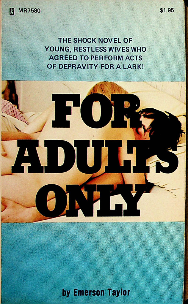For Adults Only Novel  by Emerson Taylor  1975 Greenleaf Classic   110521lm-dm2