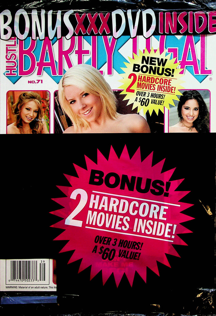 Hustler Barely Legal XXX Hardcore Magazine  Covergirl Tessa  w/DVD  #71 2013  New  011923lm-p2