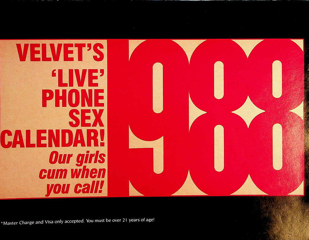 Velvet's 'Live' Phone Sex  Calendar 1988  Samantha Strong / Keisha  041323lm-p