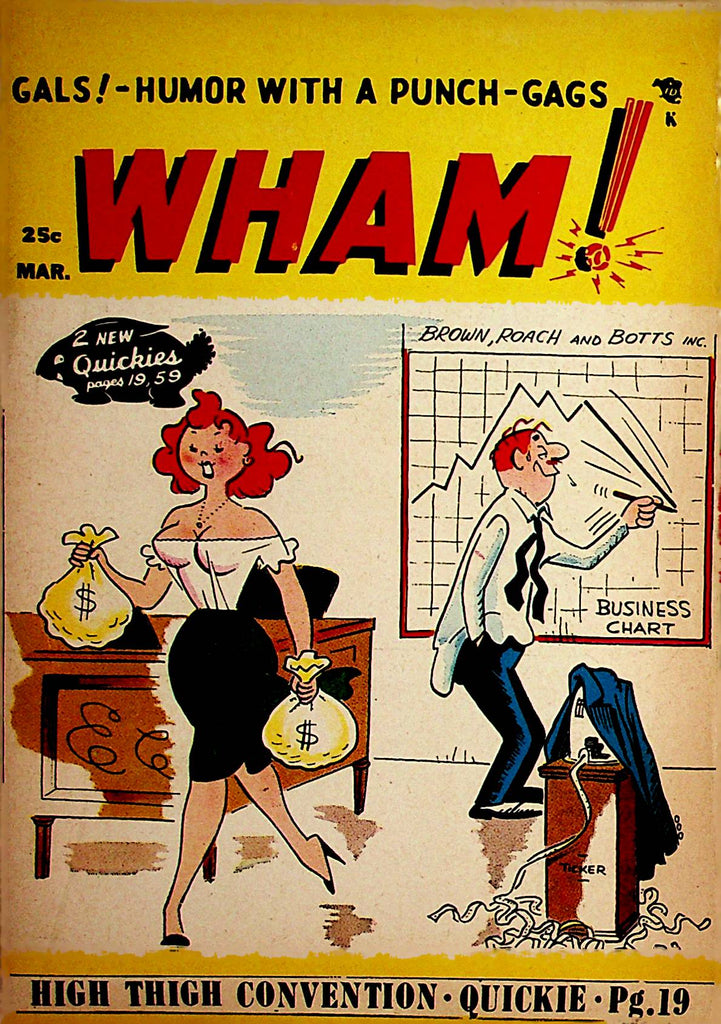 Wham! Vintage Cartoon Digest  Gals! Humor With A Punch-Gags  March 1958      032322lm-p