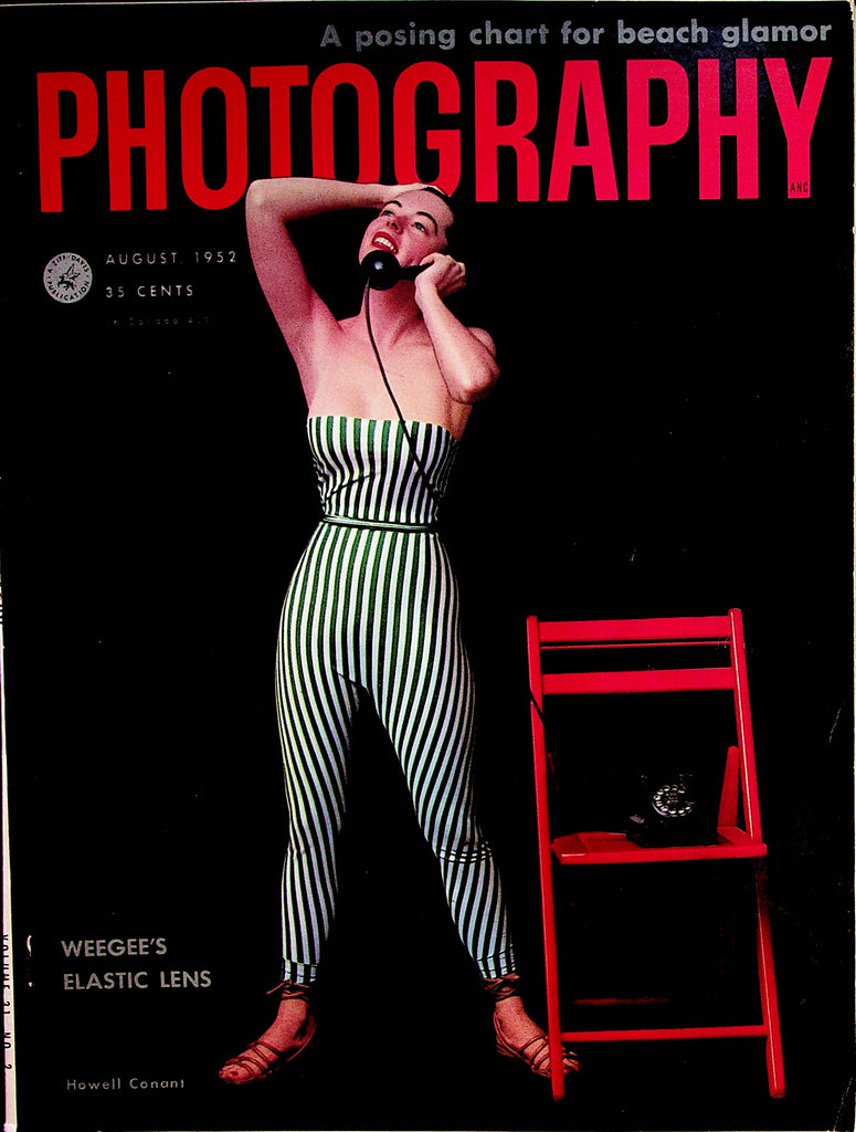Photography Magazine   Girl Posing Chart For Beach Glamor  August 1952    071722lm-p