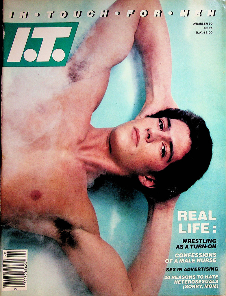 I.T.   In Touch For Men Gay Magazine  Cover Guy Aron  #90  April 1984   080422lm-p2