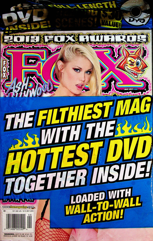 Fox Magazine  Covergirl Ash Hollywood  May 2013   w/DVD  new/sealed   010726lmp