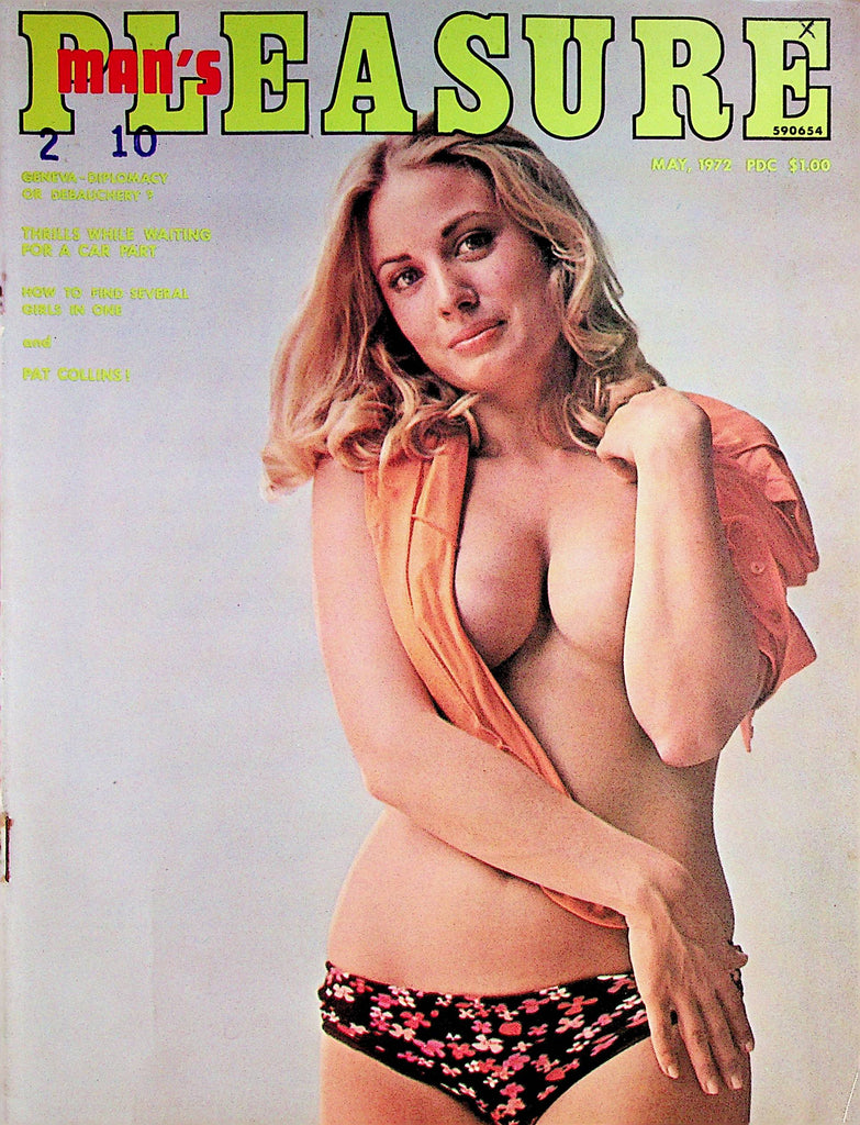 Man's Pleasure Busty Magazine  Cover and Centerfold Girl Pat Collins May 1972     062522lm-p