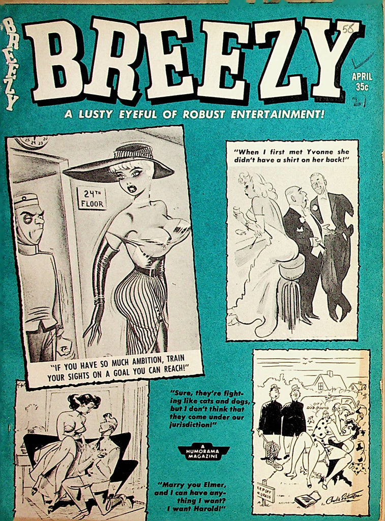 Breezy Vintage Digest  Lea Arnett  / Women and Cartoons!  April 1958  110221lm-m