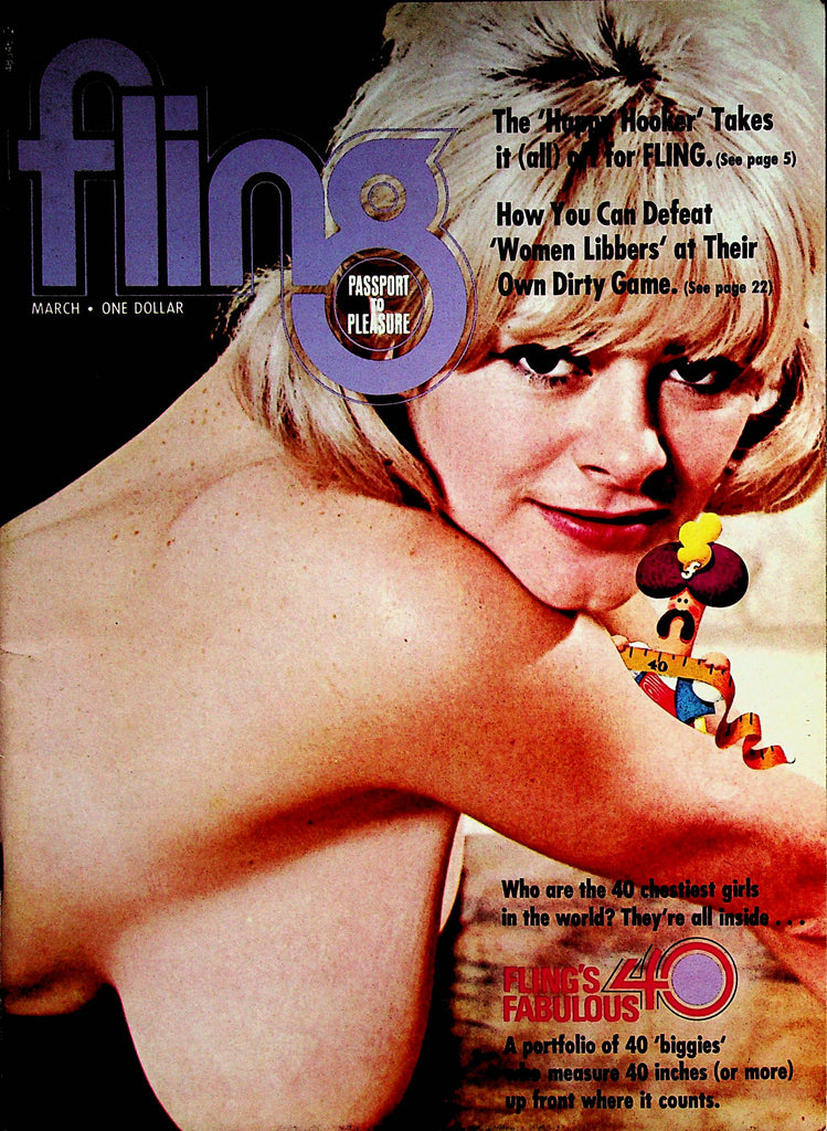 Fling Busty Magazine  Joyce Gibson / Candy Morrison/ Lane Weldon / Uschi Digard  March 1973   101522lm-p