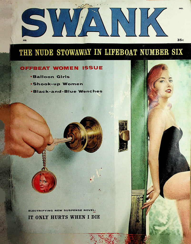 Swank Vintage Magazine  Covergirl Shirley Price   February 1959      112021lm-dm